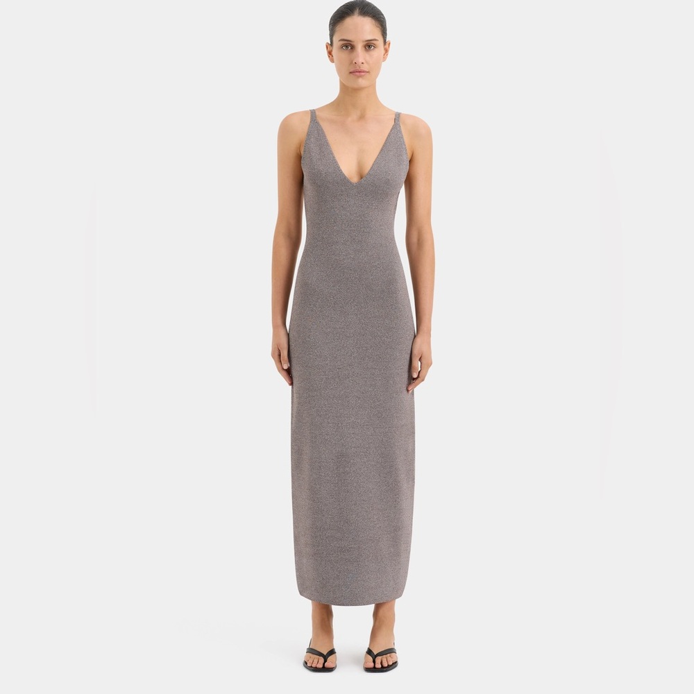 SIR THE LABEL Rocio Plunge Sleeveless Tank Dress